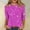 X-905Purple, variant on YMNXA Women'S Casual T Shirts 3/4 Sleeve Round Neck Sequins Comfortable Fashionable Top For Daily Wear Black L