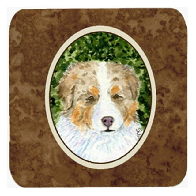 Carolines Treasures SS8732FC Australian Shepherd sous-Verres en Mousse - Ensemble - 4