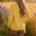 thumbnail image 6 of Perfectbot Women's V Neck Knit Sweater, Long Sleeve Loose Fit Fall & Spring Top with Ribbed Trim, 6 of 7