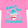 thumbnail image 4 of Inktastic Baby's 1st Chrismukkah with Cute Snowman and Snowflakes Boys or Girls Baby Bodysuit, 4 of 5