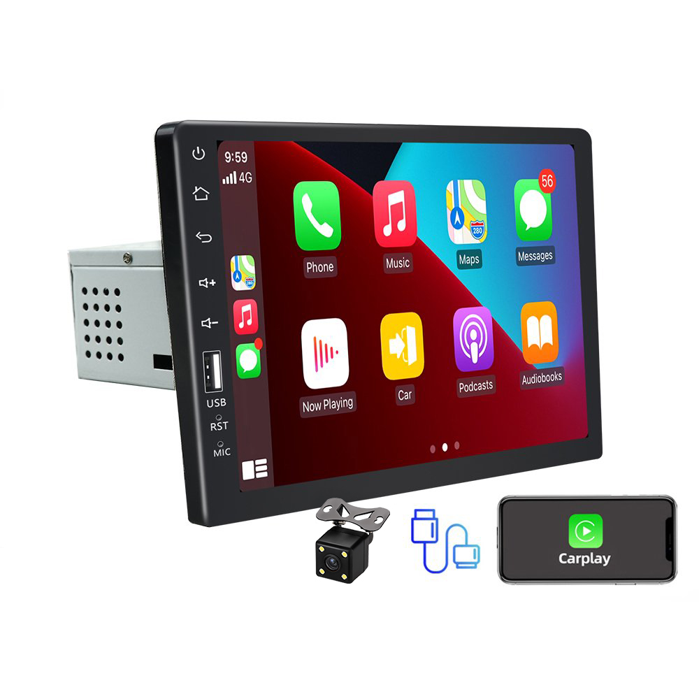 JMANCE MP5 Apple Carplay Android Auto Car Audio GPS 9" Single Din FM