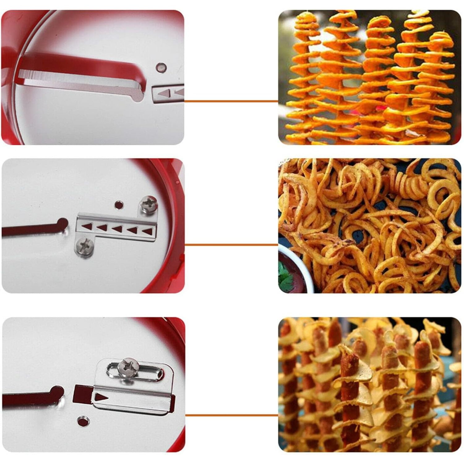 Semi auto Potato Curly Fry Cutter/Wavy Potato Chip Slicer Machine –  GOOGmachine