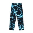 thumbnail image 2 of Vsdgher Lightning Print Mens Pajama Pants Sleep & Lounge Pants, PJ Bottoms With elastic waistb and Pockets, 2 of 5