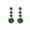DarkGreen, variant on S925 Sterling Silver Earrings Women's Mosan Diamond Earrings High-End Tassel Four-Claw 1 Carat Earrings Moissanite Earrings