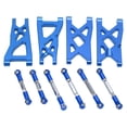 thumbnail image 2 of Brazos de suspensión trasera delantera de aluminio RC y varilla de tracción Servo enlace de dirección conjunto para ARRMA Senton 1/10 RC CarBlue, 2 of 10