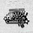 thumbnail image 4 of Craftnamesign Custom Casino Gambling Dice Poker Metal Wall Art LED Light, Custom Casino Name Sign, 4 of 5