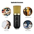 thumbnail image 4 of GOOHOCHY 1Pack Condenser Microphone for Broadcasting Golden Color Cylindrical Shape Reverberation Echo, 4 of 8