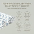 thumbnail image 2 of over&back 18x90 Hand-Blocked Printed Cotton Table Runner - Washable Table Runners for a Custom Home Decor Tablescape - Perfect for Coffee Table, Dinner Table, Living Room, and More - Blue Flower, 2 of 9