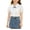 03-White, variant on Puff-Sleeve Shirt for Girl Summer Fashion Ruffle Bib-Collar Cute Bow Lightweight Casual School Clothes