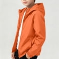 thumbnail image 4 of ITSAME Boys Girls Hooded Jackets 2-Pack Full Zip Long Sleeve Waterproof Windbreaker Outdoor Casual Coat Orange Size 7, 4 of 9