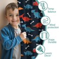 thumbnail image 3 of Blackout Kids Curtains,Dinosaur and Bone Silhouette Pattern Childrens Insulated Curtains Set Of 2,Bedroom Essentials,Toddler Room Decor 42"x84", 3 of 5