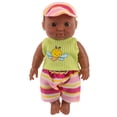 thumbnail image 1 of Black Baby Dolls Muñecas realistas para bebés recién nacidos de 18 cm, muñecas Reborn afroamericanas de Vinilo, muñecas de Vinilo Suave para niños pequeños, niños y niñas, 1 of 5