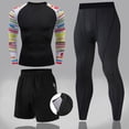thumbnail image 2 of JAJAHO Mens Workout 3 Piece Outfits Tummy Control Long Sleeve Shirt And Pants Athletic Running Suit With Pockets For Basketball Training Cozy Outfit, 2 of 3