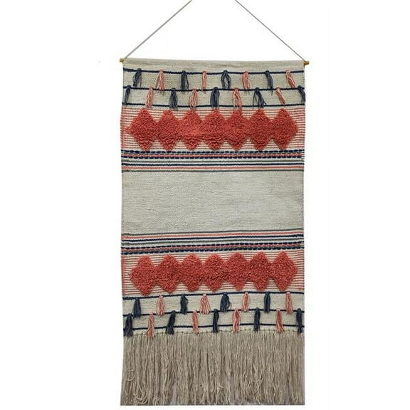 Home Essentials & Beyond 50709 30 x 50 in. Orange Triangle Wall Tapestry