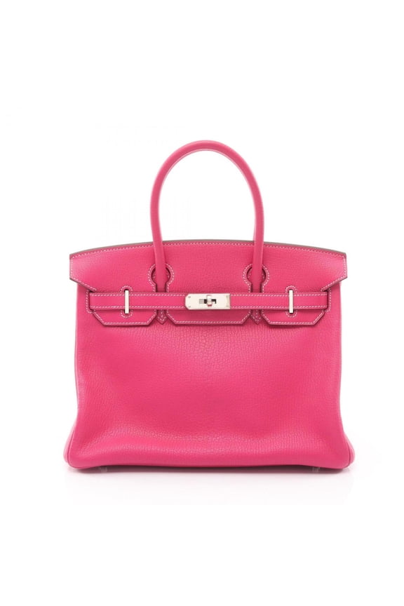 Pre-Owned Hermes Birkin 30 Verso Handbag, Leather, Chevre Women's, Pink/Purple, Cyclamen