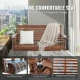 thumbnail image 4 of VEVOR Wooden Porch Swing 5.5 ft with Hanging Chains, Brown, 4 of 9