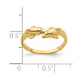 thumbnail image 3 of 14K Yellow Gold Ring Band Themed Dolphin Kissing, Size 6, 3 of 5