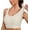 03-White, variant on LWP Sports Workout Bra Push up Breathable Everyday Criss-Cross Back Comfortable No Underwire Yoga Bras for Women