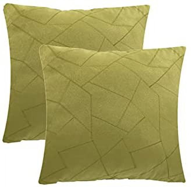 Throw Pillows Black with STUFFING INCLUDED, Set of 2 18x18 Couch Pillows,  Embroidered Bed Pillows for Home Décor, Filling 100% Polyester Fiber, Made  in USA 