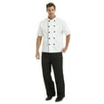thumbnail image 4 of Toptie 2 Pack Unisex Short Sleeve Chef Coat Jacket, White, 4 of 6
