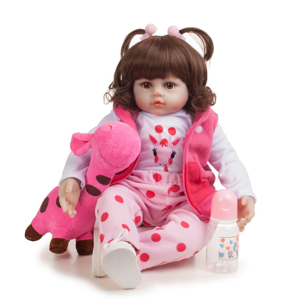 20 Ball Joint Normal Body 4D Eyes Brown Curly Hair Baby Doll Toys for Girls