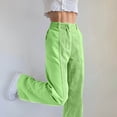 thumbnail image 5 of TRUBKH Corduroy Pants Women Straight Leg Pants Women Womens Cargo Pants with Pockets Bellbottoms Pants for Women Flare Pants Corduroy Pants Cargo Jeans Green M, 5 of 9