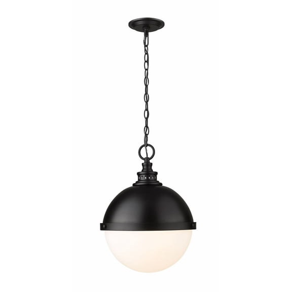 619P14-MB-Z-Lite-Peyton - 2 Light Pendant-18.5 Inches Tall and 14.5 Inches Wide-Matte Black Finish    -Traditional Installation