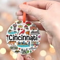 thumbnail image 4 of Cincinnati Christmas Ornament, Ceramic/Acrylic Ornament, Celebration Hanging Decor, Mother’s Day Ornament, Love Day Home Decor, Treasured Memory 2025, Holiday Tree Decoration, 4 of 5