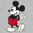 thumbnail image 2 of Men's Mickey & Friends Classic Mouse Flowers  Graphic Tee Athletic Heather Large, 2 of 5