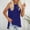Blue, variant on SNKSDGM Women's Plus Tops for Women Trendy Summer Cotton Women Camisole Tops Women's Crewneck Sleeveless Swing Tunic High Low Asymmetrical Hem Loose Flowy Tank Top S