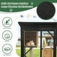 thumbnail image 4 of Catio 4 Tiers Outdoor Cat House Cage Enclosure, Large Cat Playpen Kennel with Window Resting Box Scratching Post Plush Ball, Outside Cat Crate with Wheels Asphalt Roof Weatherproof (Black), 4 of 16