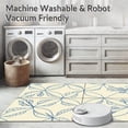 thumbnail image 5 of ODIKA 2'x3' Machine Washable Non-Slip Area Rug, Nava Bloom Interlocking Lattice Trellis Design High Traffic Rug with Pad, Beige, 659527, 5 of 8
