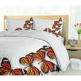 thumbnail image 5 of Ambesonne Exotic Duvet Cover Sets, Spring Monarch Bug, 2-King, Dark Brown Marigold, 5 of 7