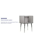 thumbnail image 4 of Emma + Oliver Stand-Alone Study Carrel with Height Adjustable Legs - Nebula Grey Finish, 4 of 9
