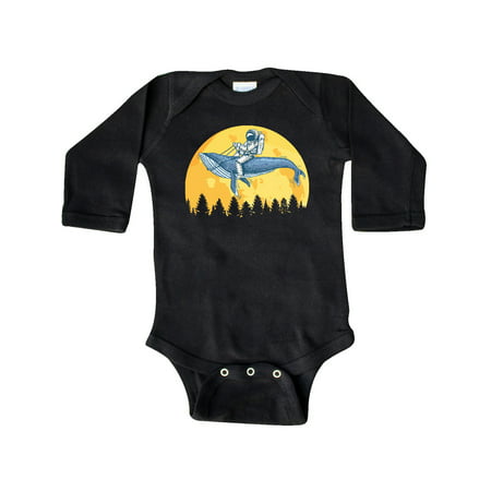 

Inktastic Astronaut Space Whale Moon Gift Baby Boy or Baby Girl Long Sleeve Bodysuit