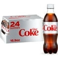 Diet Coke Zero Calorie Soda, 16.9 fl oz Bottles, 24 Pack