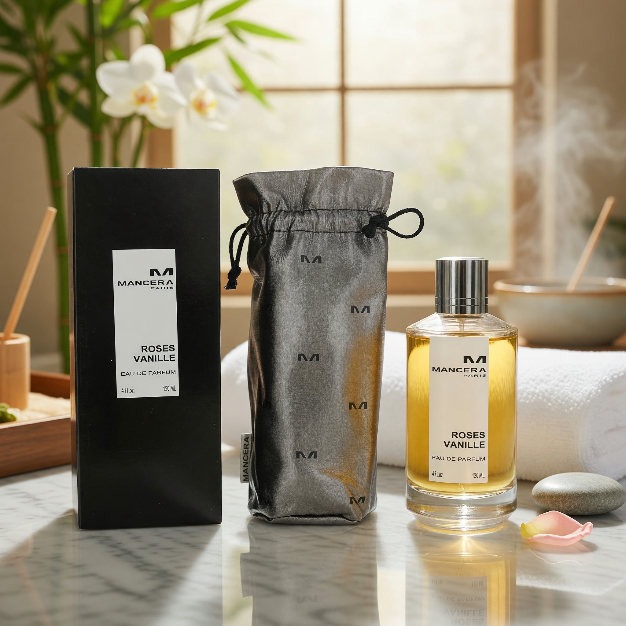 Mancera Roses Vanille Eau De Parfum Spray, Amber Vanilla Fragrance