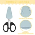 thumbnail image 4 of Uxcell 3 Pack Scissors Sheath, 2.9" x 1.5" Scissors Cover Protector PU Leather Portable Collect Bags for Eyebrow Trimming Beauty Tool Protection, Light Blue, 4 of 7