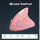 thumbnail image 2 of Mouse Inalámbrico Ergonómico Recargable, Mouse Vertical Óptico de 2.4Ghz con 3 DPIs Ajustables, Diseño de 6 Botones con Receptor USB, Compatible con Sistema Windows y Mac（Rosado）, 2 of 6