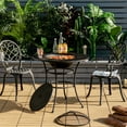 thumbnail image 4 of Gymax 31.5'' Patio Fire Pit Dining Table Charcoal Wood Burning W/ Cooking BBQ Grate, 4 of 10