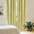thumbnail image 2 of Ambesonne Yellow and White Curtains, Striped Fishes, Pair of 28"x63", Marigold Beige Yellow, 2 of 5