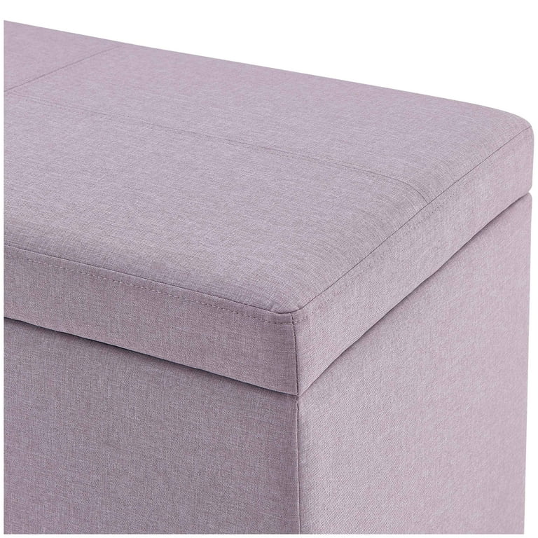 Better Homes Gardens 30 inch Hinged Storage Ottoman Sand Linen