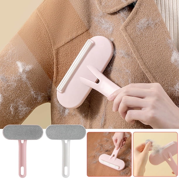 Xihbxyly Raspador de Pelo de Doble Cara, Quitapelusas Portátil, Eficiente Afeitadora de Telas, Diseño de Cabezal de Cobre, Fácil de Usar para Ropa, Ropa de Cama, Tapicería E Interiores de Automóviles