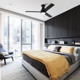 thumbnail image 4 of Vaczon 48" Modern Smart Black Reversible Blades DC Motor Ceiling Fan with LED Light and Remote,APP Control, 4 of 15