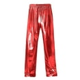 thumbnail image 1 of Lovzfmll Men's Performance Stage Pants, Solid Color, Elastic Waist, Sleek Design for Dance and Entertainment Red, L, 1 of 4
