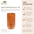 thumbnail image 5 of Classic Teak Wood Tea Cup - Tall, 5 of 5