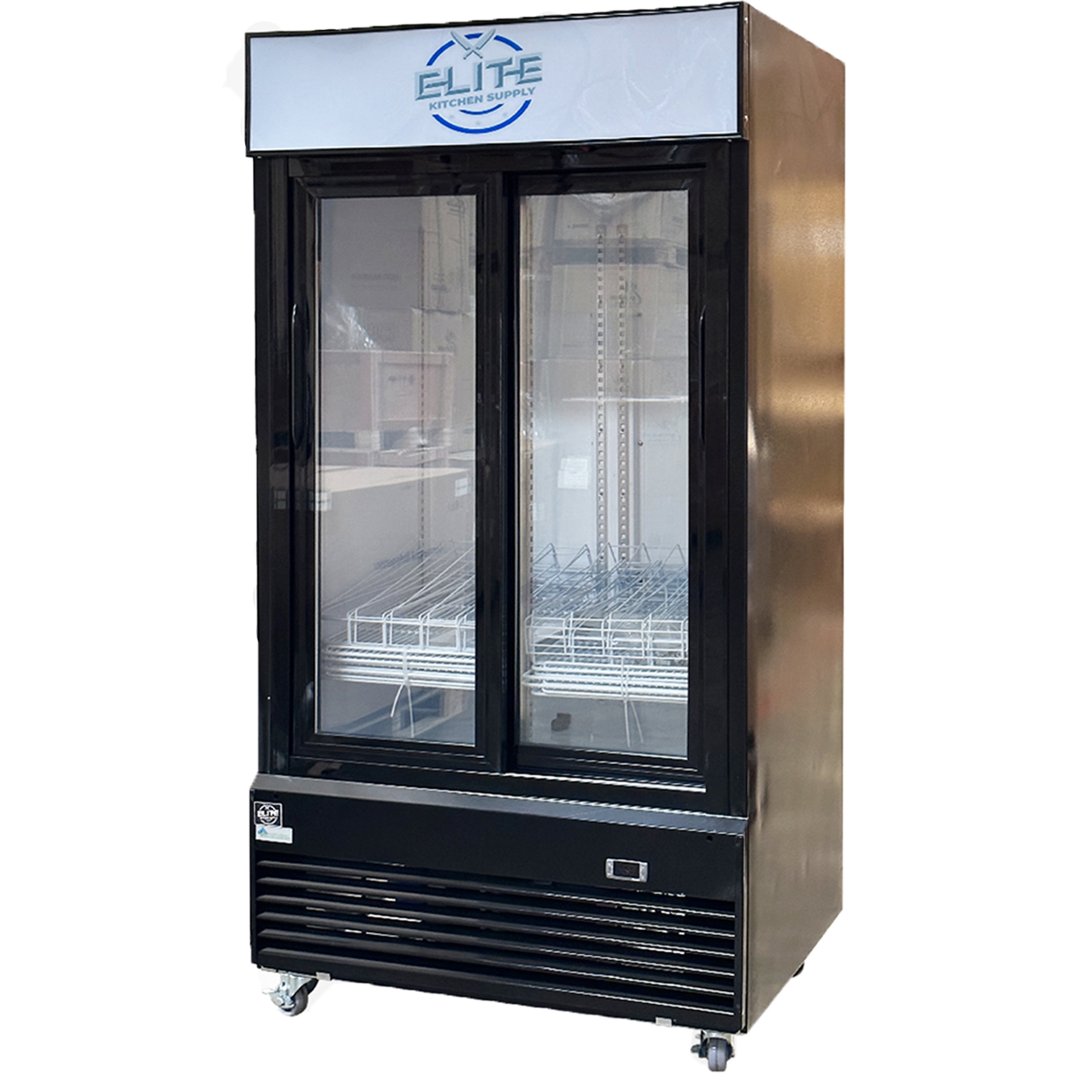 NSF 40 in. Slide Glass Door Refrigerator Merchandiser 28 Cu.FT. Commercial Beverage Refrigerator Cooler, Freestanding Wine Chiller, Glass Door for Soda, Beer, Wine