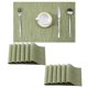 thumbnail image 1 of Individuales Leetaltree Verde Guisante Juego de 12 Resistentes al Calor, 1 of 9