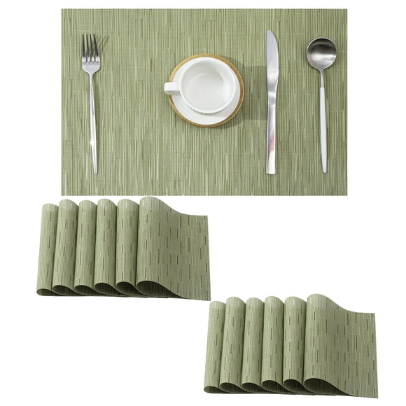 Individuales Leetaltree Verde Guisante Juego de 12 Resistentes al Calor