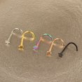 thumbnail image 5 of Anillos para la nariz 20 piezas Anillos de tornillo para la nariz Espárragos Joyería piercing de acero, Anillo para la nariz de acero inoxidable 316 Pendientes para la nariz con pentagrama Perno para la nariz oso de fresa Electrónica, 5 of 5